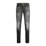 JACK & JONES JUNIOR slim fit jeans JJIGLENN JJBLAIR black denim Zwart ...