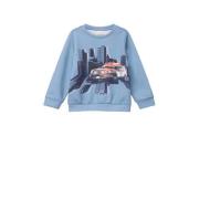 s.Oliver sweater blauw Trui Jongens Polyester Ronde hals Printopdruk -...