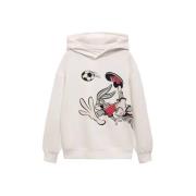 Mango Kids Tweety; Looney Tunes hoodie met printopdruk offwhite Sweate...