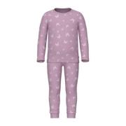 NAME IT MINI pyjama NMFNIGHTSETBUTTERFLY lila/wit Paars Meisjes Stretc...