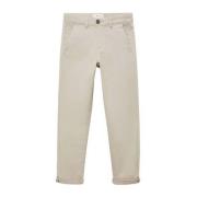 Mango Kids broek offwhite Wit Jongens Stretchkatoen Effen - 146