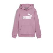 Puma sweater met logo lichtroze Meisjes Katoen Capuchon Logo - 128