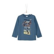 s.Oliver longsleeve met printopdruk blauw Jongens Katoen Ronde hals Pr...