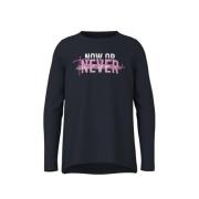 NAME IT KIDS longsleeve NKFVIOLET met printopdruk donkerblauw/roze/wit...