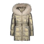 Le Chic gewatteerde winterjas BODETTE goud Meisjes Polyester Capuchon ...