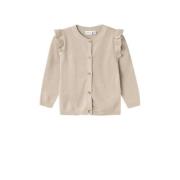 NAME IT MINI vest beige Meisjes Katoen Ronde hals Effen - 98