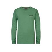 Petrol Industries longsleeve met backprint groen Jongens Katoen Ronde ...