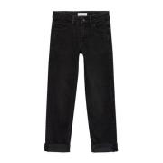 Mango Kids straight fit jeans changeant grijs Zwart Jongens Denim Effe...