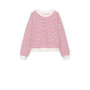 Mango Kids sweater Trui Meisjes Katoen Ronde hals Streep - 152