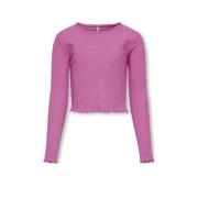 KIDS ONLY GIRL longsleeve roze Meisjes Polyester Ronde hals Effen - 11...