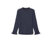 NAME IT MINI longsleeve NMFVIANNA donkerblauw Meisjes Viscose Ronde ha...