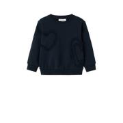 NAME IT MINI sweater donkerblauw Effen - 116 | Sweater van NAME IT