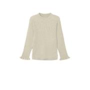 NAME IT MINI longsleeve NMFVIANNA zand Beige Meisjes Viscose Ronde hal...