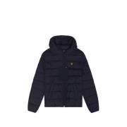 Lyle & Scott gewatteerde jas donkerblauw Jongens Nylon Capuchon Effen ...