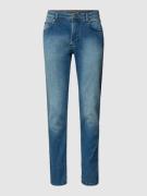 Straight fit jeans met merkdetail