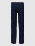 Straight leg jeans met labelapplicatie