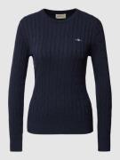 Gebreide pullover met labeldetail