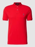 Regular fit poloshirt met labelstitching