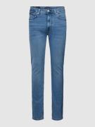 Slim fit jeans met knoop- en ritssluiting, model 'STEVEN'