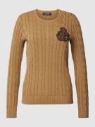 Gebreide pullover van wol met labelpatch, model 'MONTIVA'