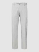 Slim fit pantalon met knoop- en ritssluiting