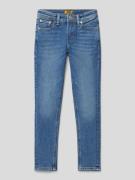 Skinny fit jeans met knoopsluiting, model 'LIAM'