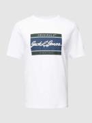 T-shirt met labelprint, model 'JORWAYNE'