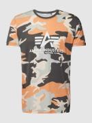 T-shirt met camouflagemotief