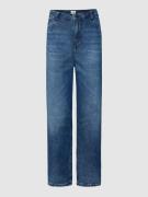Tapered fit-jeans met labelpatch, model 'CHARLOTTE'