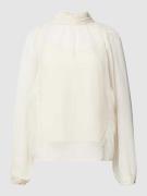 Semi-transparant blouseshirt met opstaande kraag, model 'RHEA'