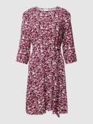 Mini-jurk van viscose met stoffen riem, model 'CELINA'