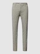 Slim tapered stoffen broek met steekzakken, model 'MARK'