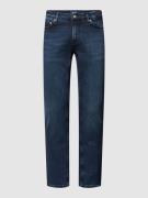 Slim fit jeans met labelpatch, model 'LOOM'