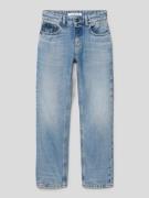Regular fit jeans met labelpatch, model 'MARBLE'