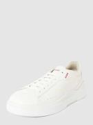 Sneakers van leer met labeldetails, model 'Blake'