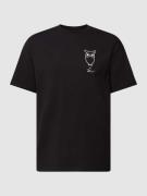 T-shirt met motiefprint, model 'Loose camp'