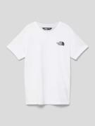 T-shirt met labelprint, model 'SIMPLE DOME'