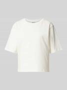 T-shirt met extra brede schouders