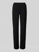 Regular fit stoffen broek met vaste persplooien