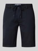 Korte regular fit broek met tunnelkoord