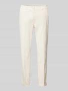 Slim fit broek met knoopsluiting, model 'STELLA'