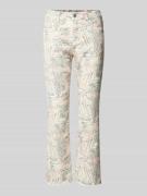 Slim fit broek met all-over print, model 'CLAIRE'