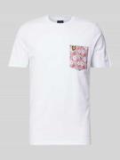 T-shirt met borstzak en bloemenmotief