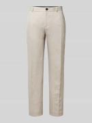 Regular fit pantalon van linnen met persplooien, model 'WILL'