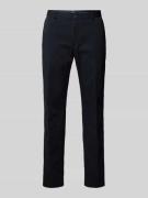 Slim fit chino met ceintuurlussen, model 'Hank'