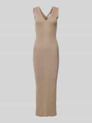 Maxi-jurk met structuurmotief, model 'MARIE'