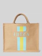 Strandtas met labelprint