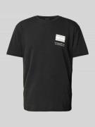 Regular fit T-shirt met labelprint