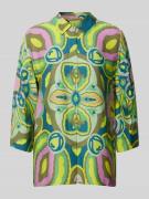 Blouse met all-over motief en 3/4-mouwen