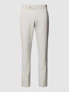 Straight fit stoffen broek met ruitmotief